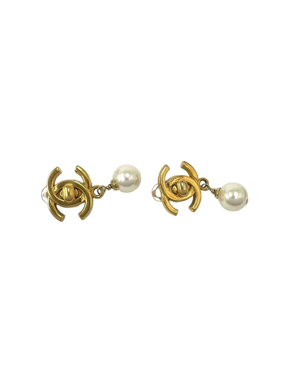 Chanel Cc Logo Clip-On Earrings Metal #378170C96B